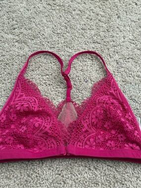 Victoria's Secret Hot Pink Lace Bralette with Racerback